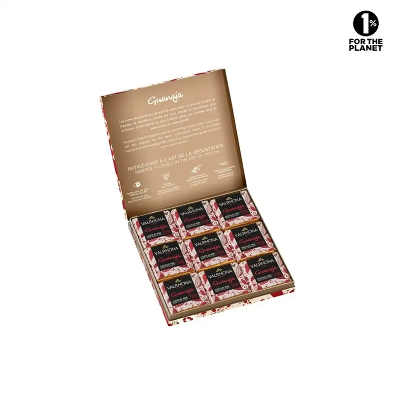 Coffret 18 Carrés Chocolat Noir Guanaja 70% - 90 g | Valrhona