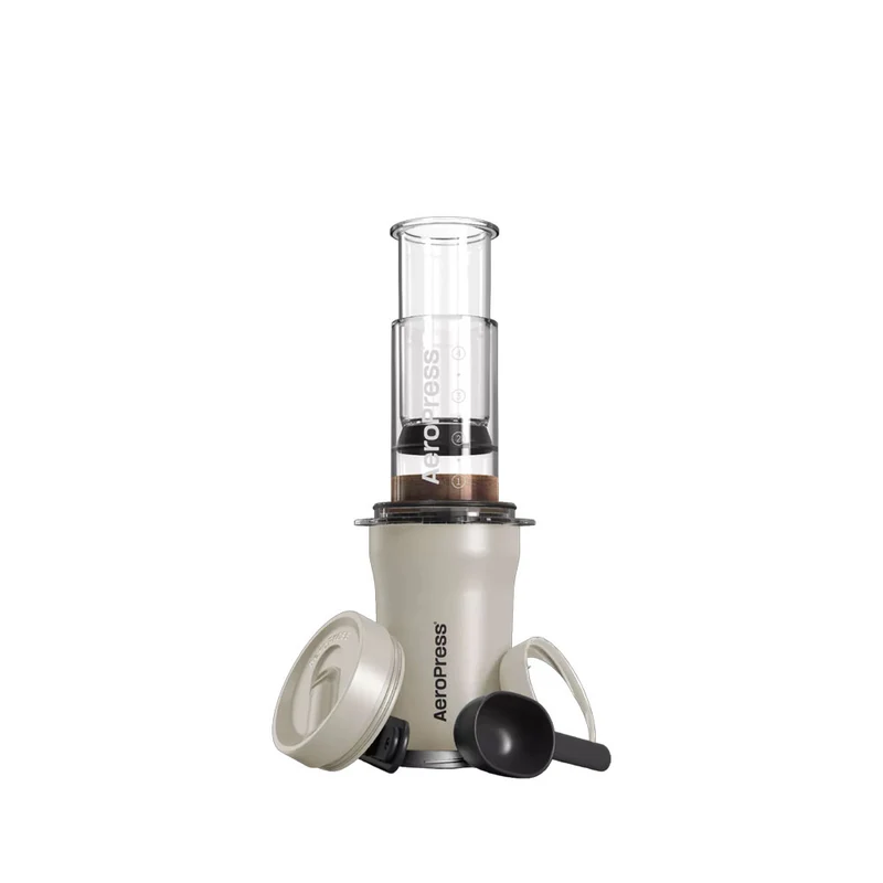 Cafetière Aeropress Go Plus Crème - 1 à 2 Tasses + Filtres et Mug | Aeropress