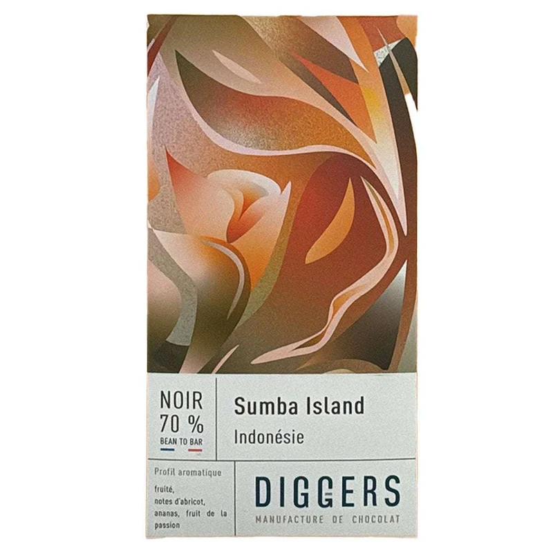 Chocolat Noir Sumba Island - 70% cacao - 75 Gr | Diggers
