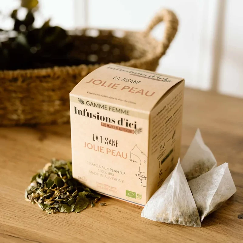 La Tisane BIO Jolie Peau - 18 sachets | Infusions d'Ici