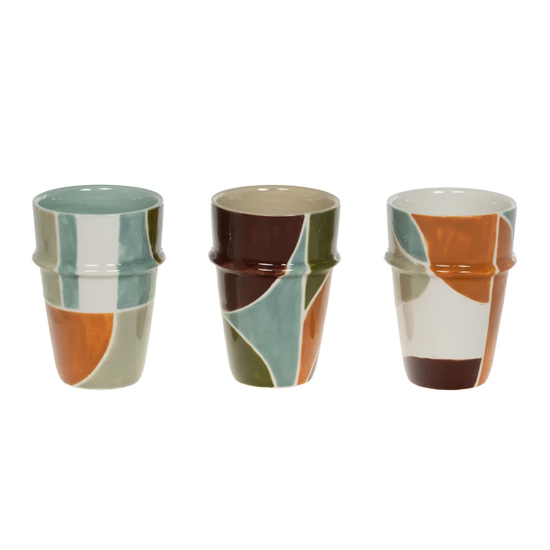 Tasse expresso Mils en grès décoré 23 cl - Amadeus