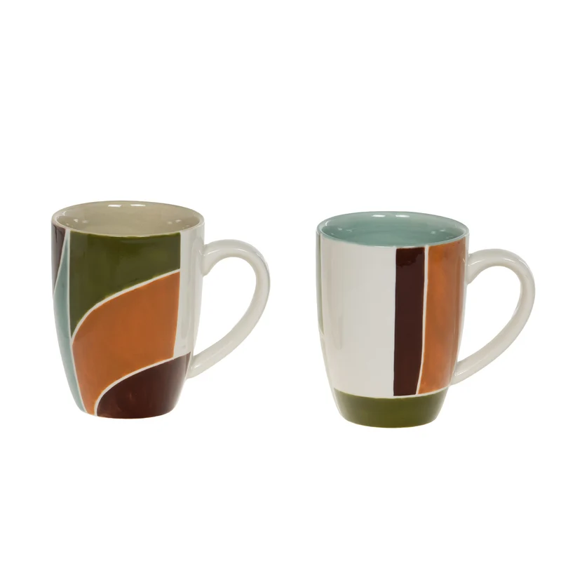 Mug Mils en grès décoré 30 cl - Amadeus