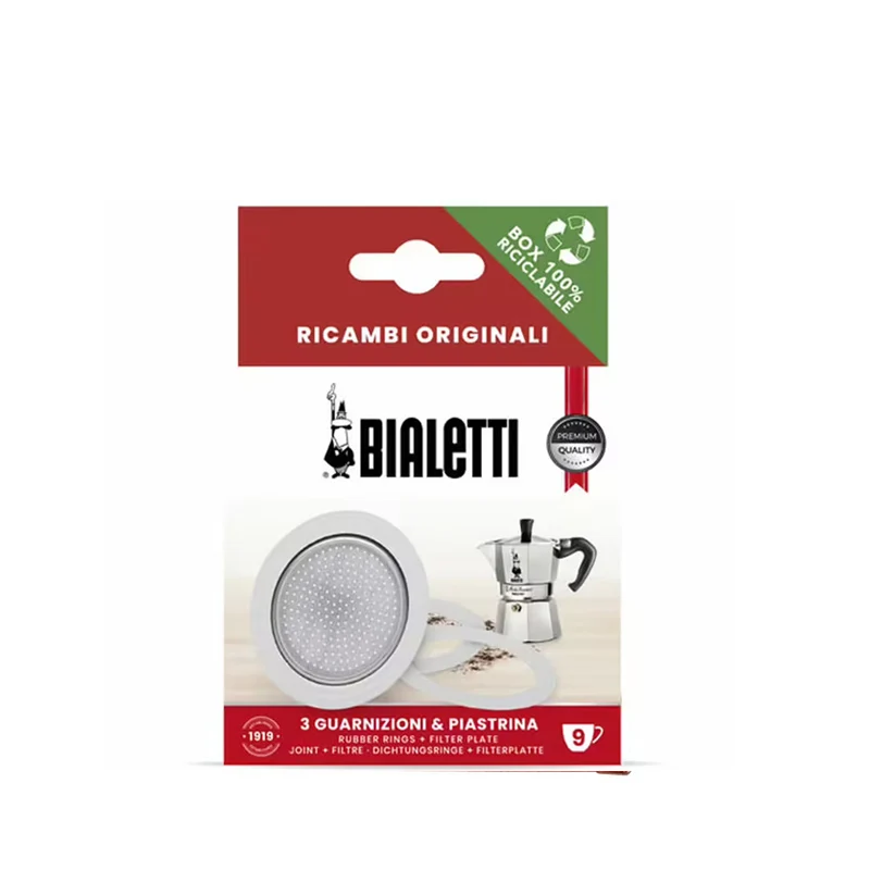 Set 1 filtre et 3 Joints Cafetière Italienne 9 Tasses | Bialetti