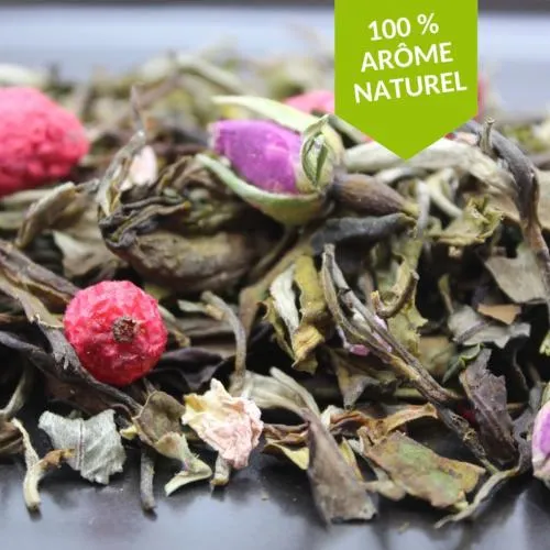Thé Blanc Groseille Framboise Rose - 100 Gr | FBKT