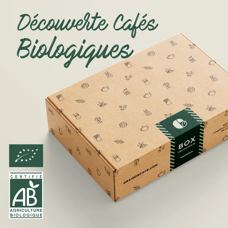 Coffret Découverte Cafés BIO - 4x250 Gr | Cafés Certifiés Biologiques - 100% Arabica