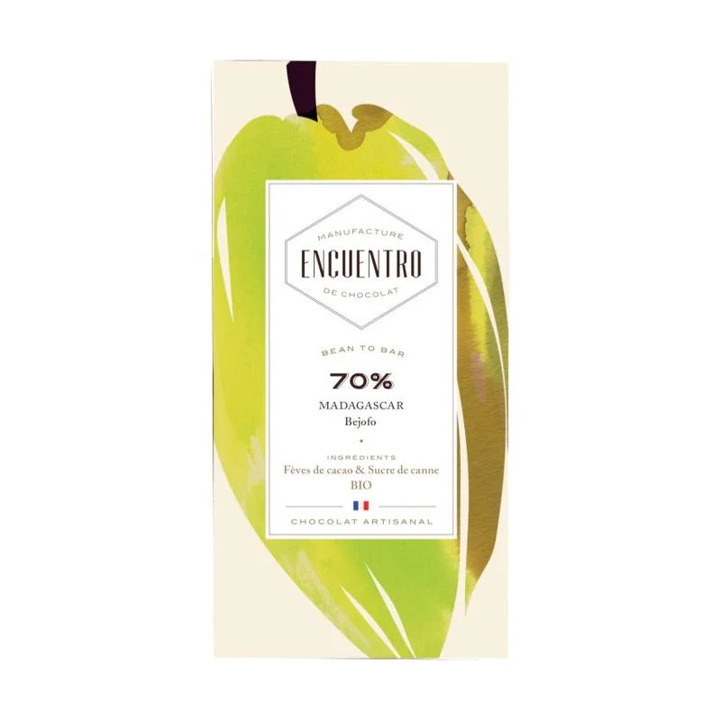 Chocolat Noir BIO Madagascar Bejofo - 70% cacao - 75 Gr | Encuentro