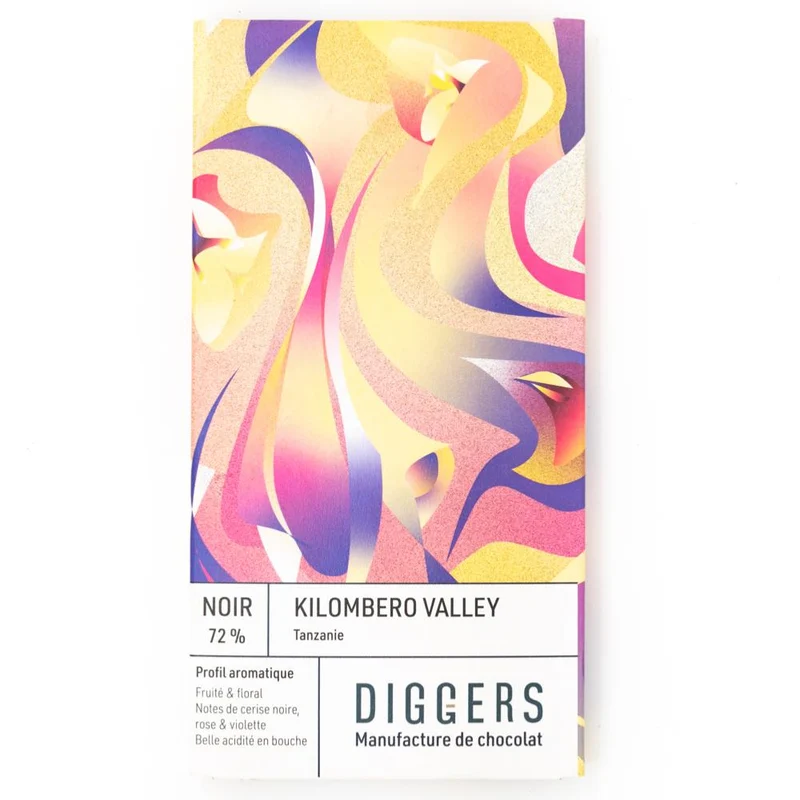 Chocolat Noir Tanzanie Kilombero Valley - 72% cacao - 75 Gr | Diggers