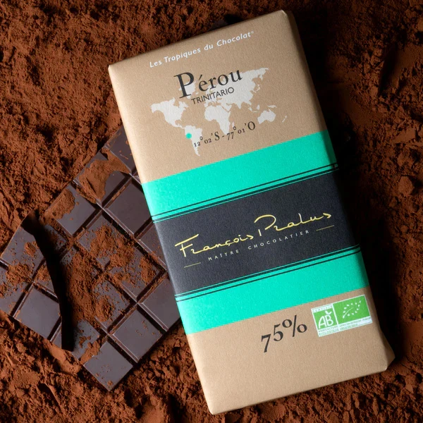 Chocolat Noir Bio Pérou - 75% cacao - 100 Gr | Pralus