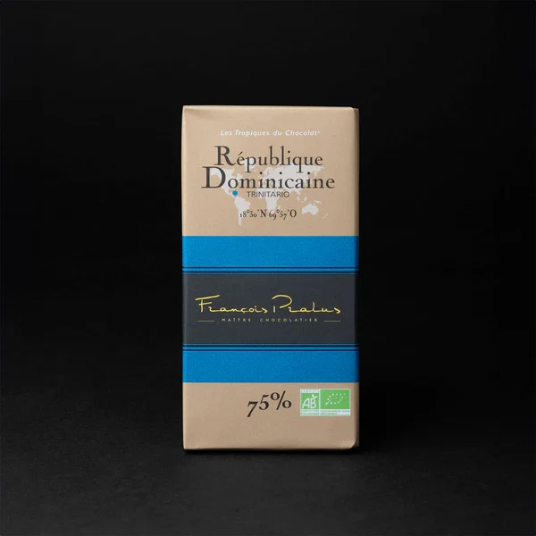 Chocolat Noir Bio Rep. Dominicaine - 75 % cacao - 100 Gr | Pralus
