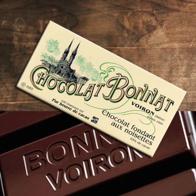 Chocolat Noir Fondant aux Noisettes - 65% cacao - 100 Gr | Bonnat