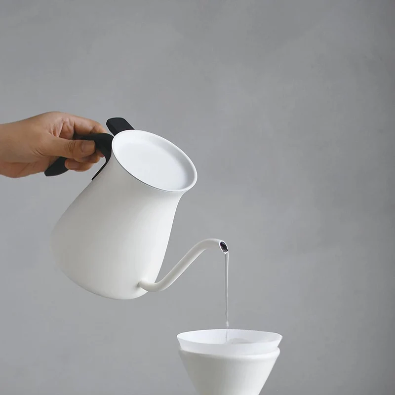 Bouilloire Pour Over - Col de Cygne - Blanc - 900 ml | Kinto