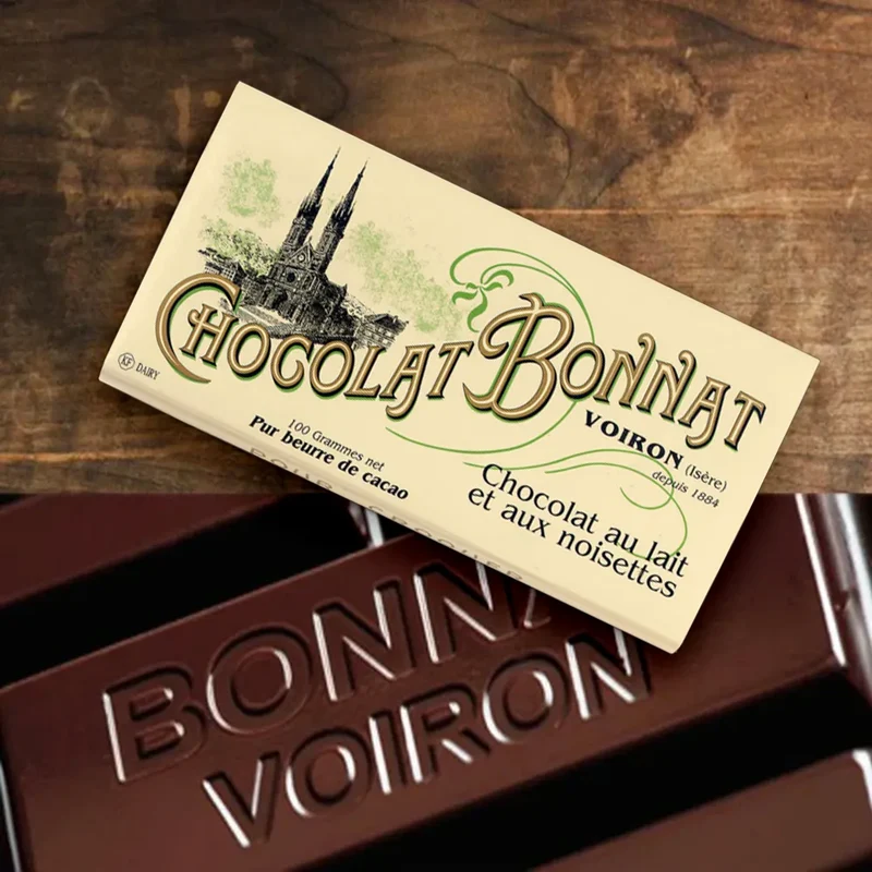 Chocolat au Lait et aux Noisettes - 55% cacao - 100 Gr | Bonnat