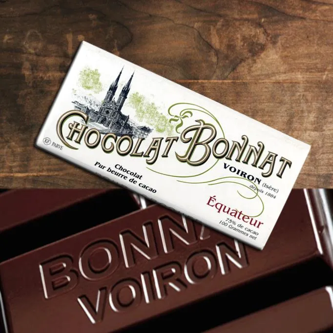 Chocolat Noir Equateur - 75% cacao - 100 Gr | Bonnat