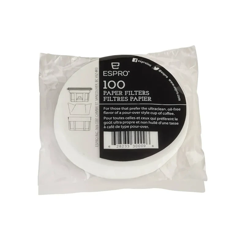 100 Filtres Papier Ronds pour P0/P1 - 350 ml | Espro