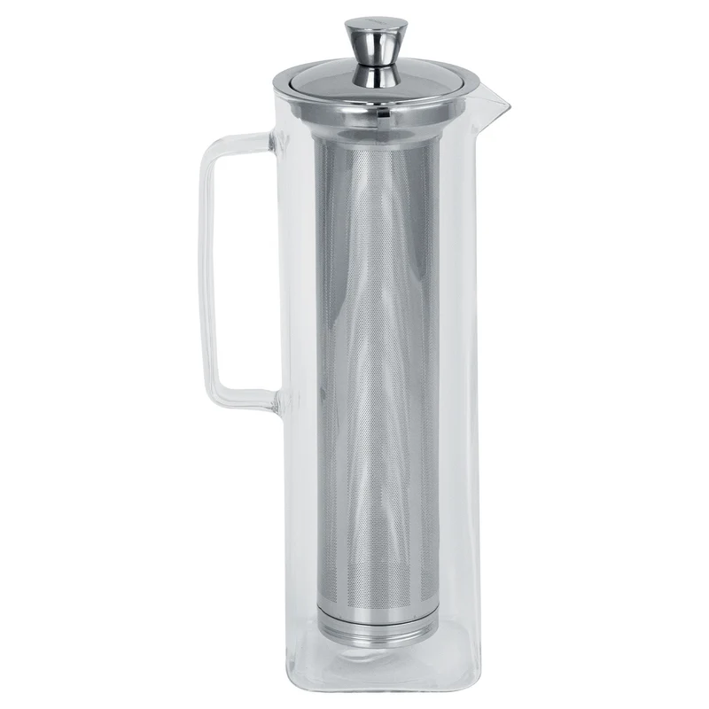 Long Island - théière en verre allongée avec filtre dévissable - Cristel