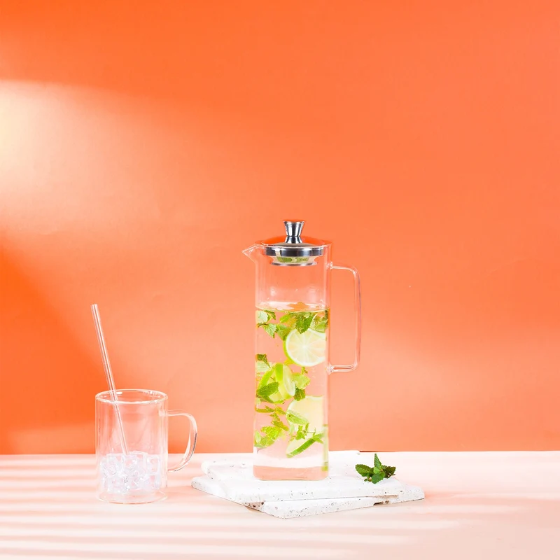 Long Island - théière en verre allongée avec filtre dévissable - Cristel