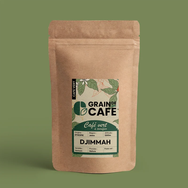 Café Vert Moka d'Ethiopie Djimmah G5 - 1 Kg | 100% Arabica