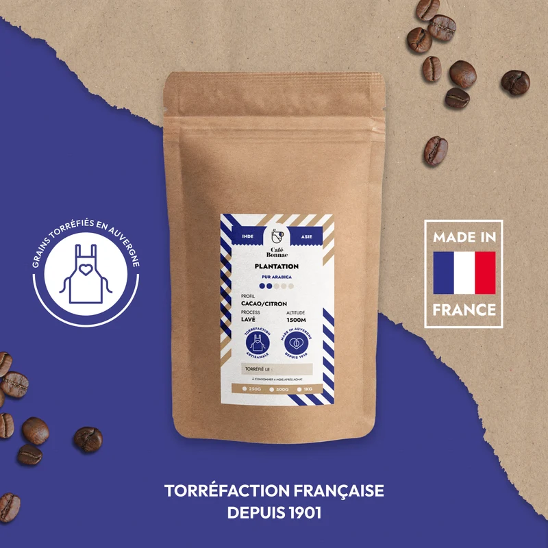 Café en Grain Inde Plantation - Café Bonnac | 100% Arabica