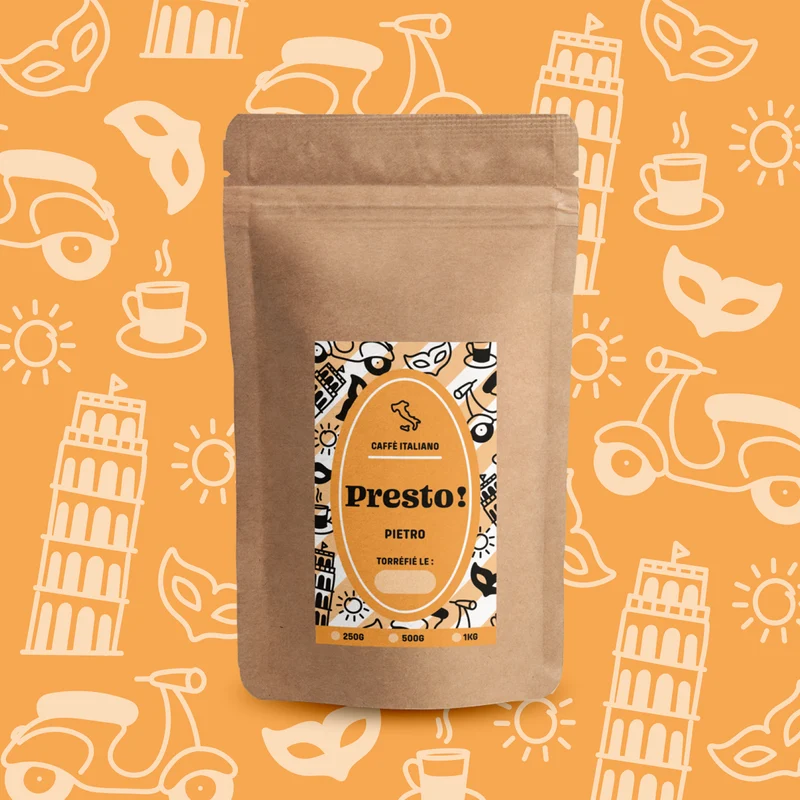 Café en Grain Presto - Blend Pietro | 100% Arabica - Goût Italien