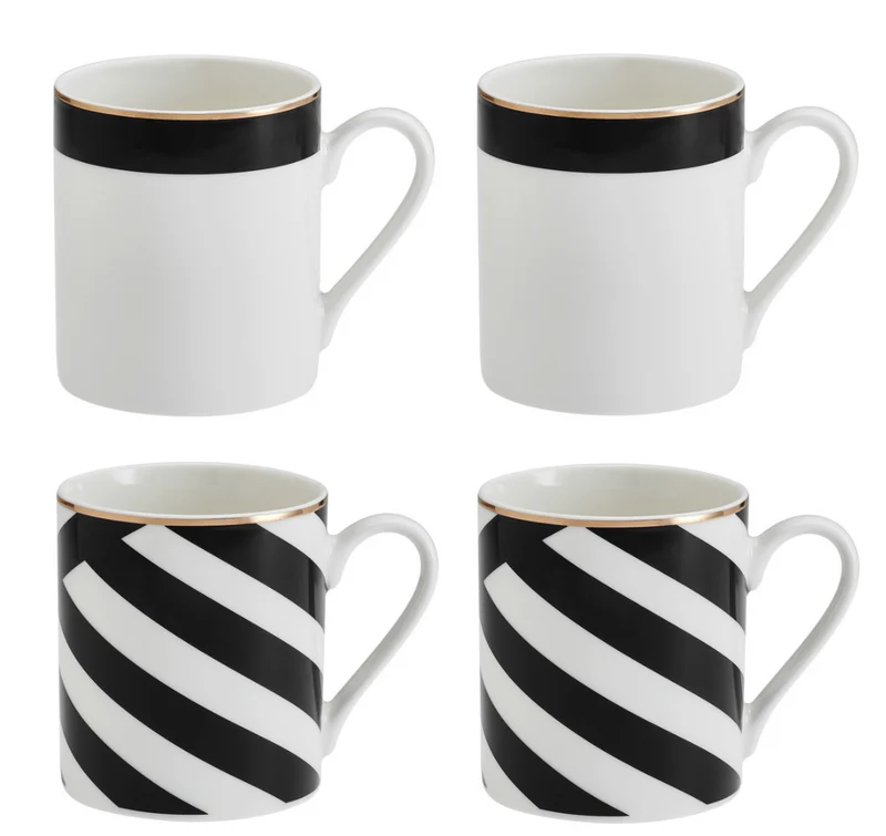 Coffert 4 Mugs à rayures - Mikasa