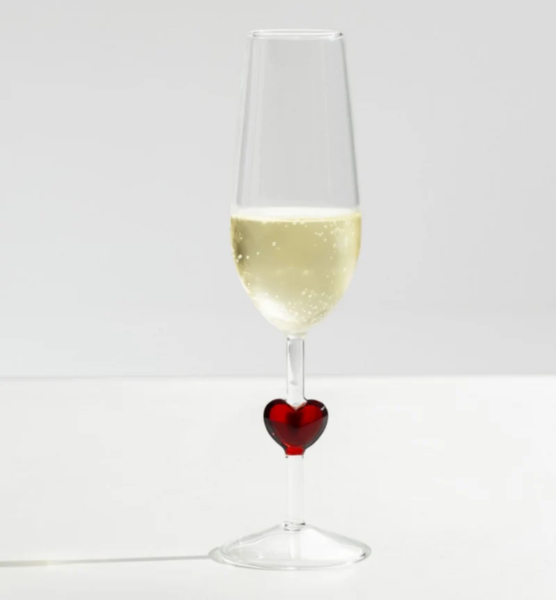 2 verres CUORE coeur rouge - Ichendorf