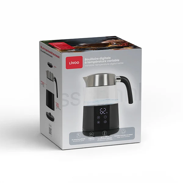 Bouilloire digitale à température variable 1,7 L 2200 W DOD221N Livoo