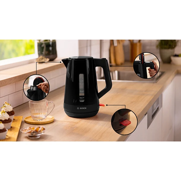 Bouilloire électrique MyMoment noir 1,7 L 2400 W TWK1M123 Bosch