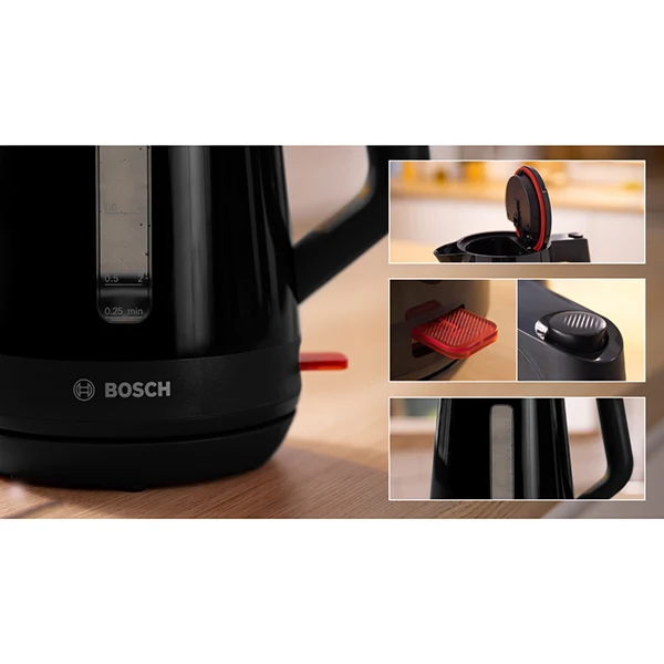 Bouilloire électrique MyMoment noir 1,7 L 2400 W TWK1M123 Bosch