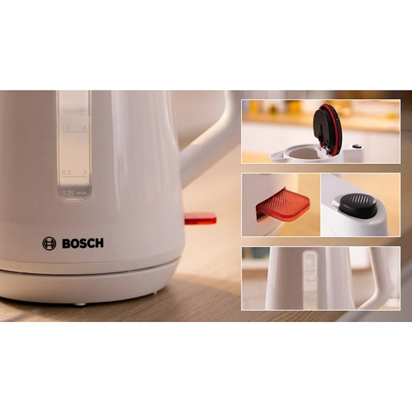 Bouilloire électrique MyMoment blanc 1,7 L 2400 W TWK1M121 Bosch