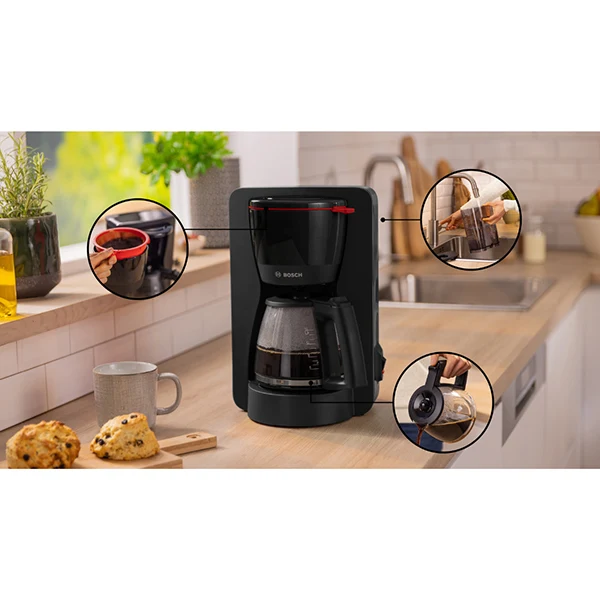 Cafetière filtre électrique MyMoment noir 1200 W TKA2M113 Bosch