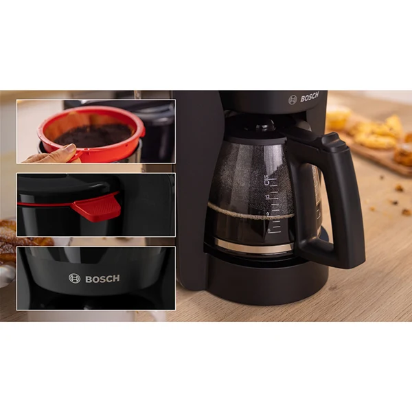 Cafetière filtre électrique MyMoment noir 1200 W TKA2M113 Bosch