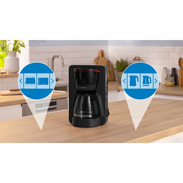 Cafetière filtre électrique MyMoment noir 1200 W TKA2M113 Bosch