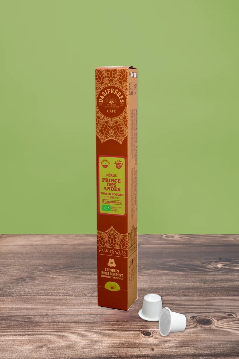 Café Prince des Andes - Pérou Bio x10 Capsules Home Compost - DASI frères
