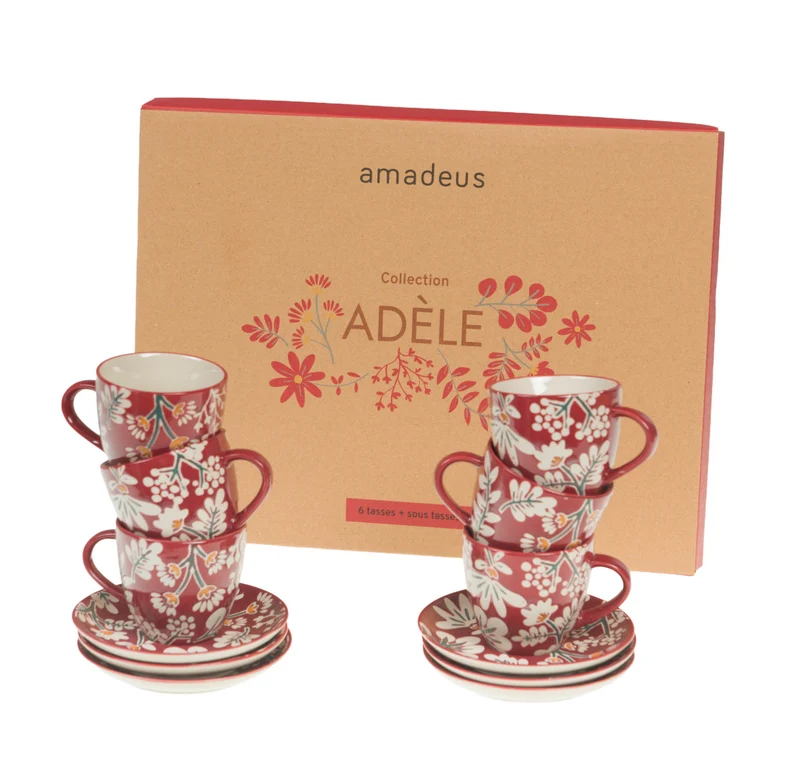 Coffret 6 tasses Sainte Adèle - Amadeus