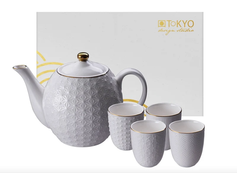 Coffret service à thé Nippon White 1,3 L – Tokyo Design Studio