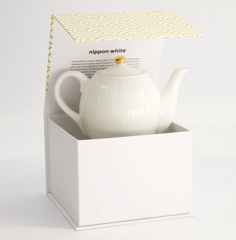 Coffret théière Nippon White Gold Lines 400 ml – Tokyo Design Studio