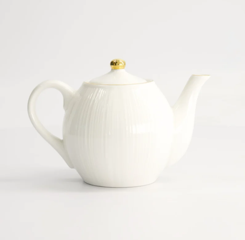 Coffret théière Nippon White Gold Lines 600 ml – Tokyo Design Studio