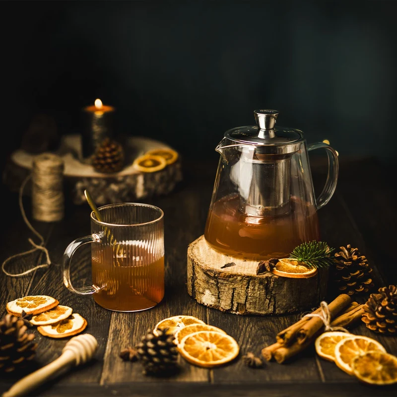 Oolong - théière en verre avec filtre dévissable - Cristel