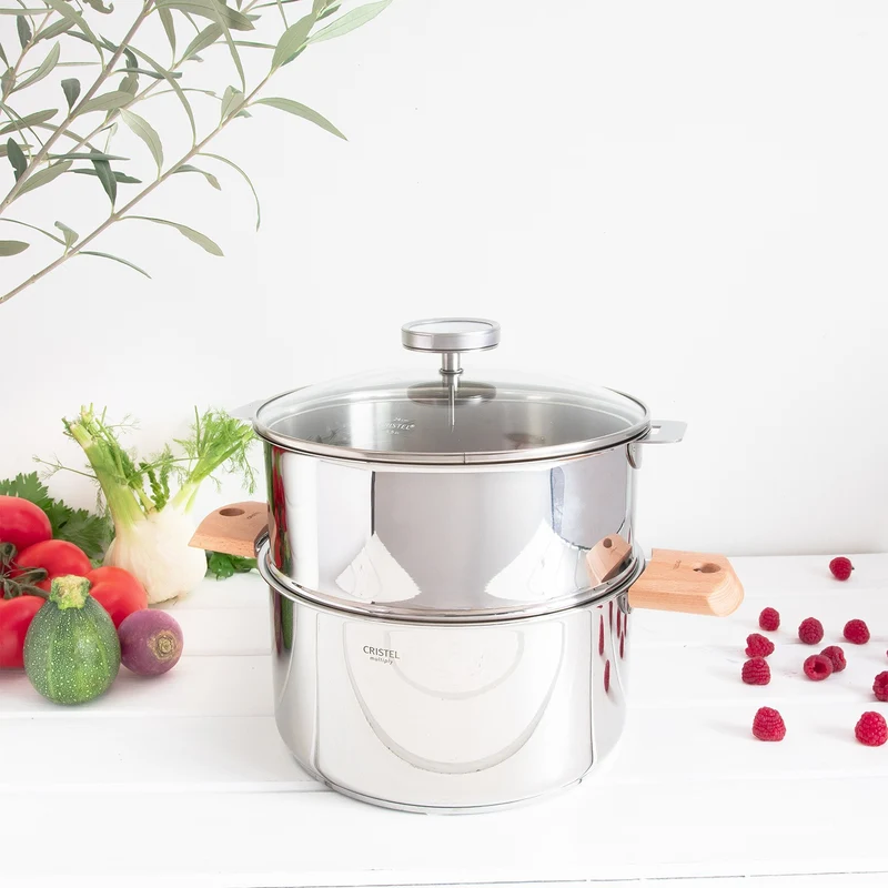 Biome - Ensemble cuisson saine avec anses amovibles en bois - Cristel