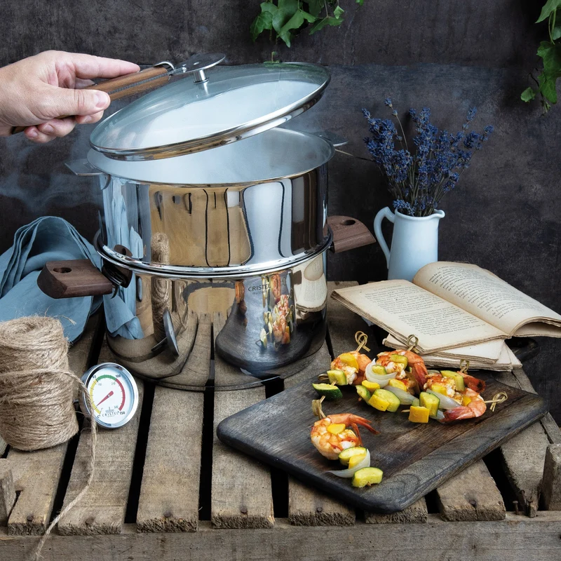 Biome - Ensemble cuisson saine avec anses amovibles en bois - Cristel