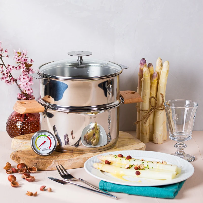 Biome - Ensemble cuisson saine avec anses amovibles en bois - Cristel