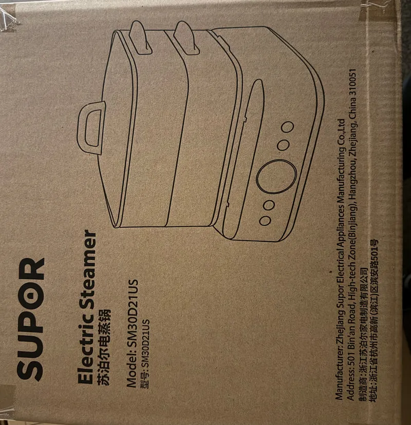 Supor SM30D21US Smart Electric Food Steamer | 3-Tier Large Capacity | Rapid Steam Technology | 24H Preset