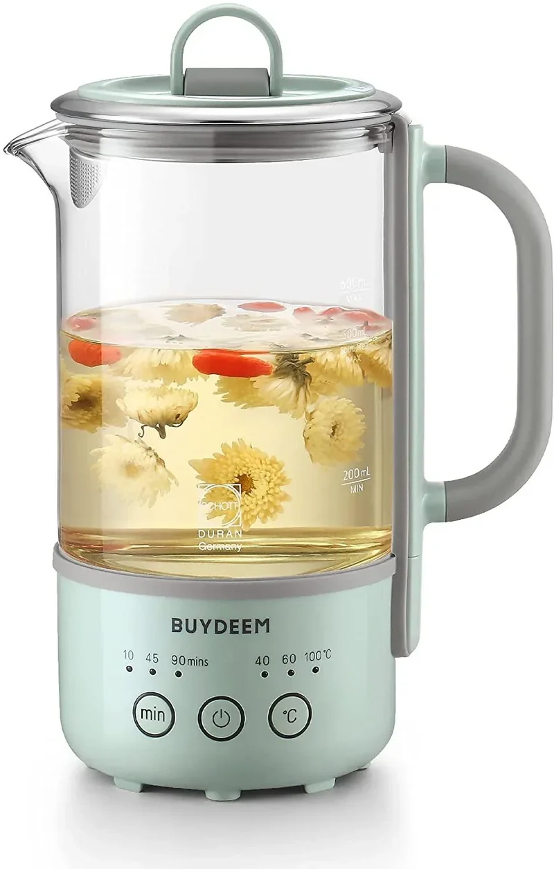 Buydeem K32US Health Cup | 0.6L | Schott Glass | 316L Steel | 3-Mode | 110V