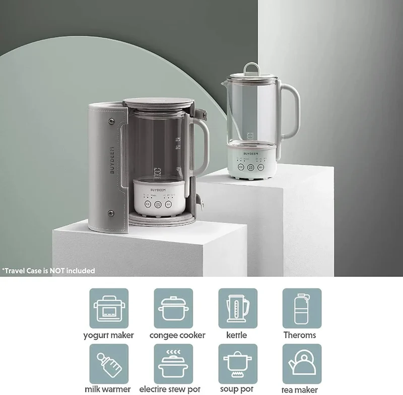 Buydeem K32US Health Cup | 0.6L | Schott Glass | 316L Steel | 3-Mode | 110V