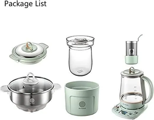 Buydeem K2763 Multi-Functional Health Kettle | 1.5L with Glass Stew Pot | 110V North American Version