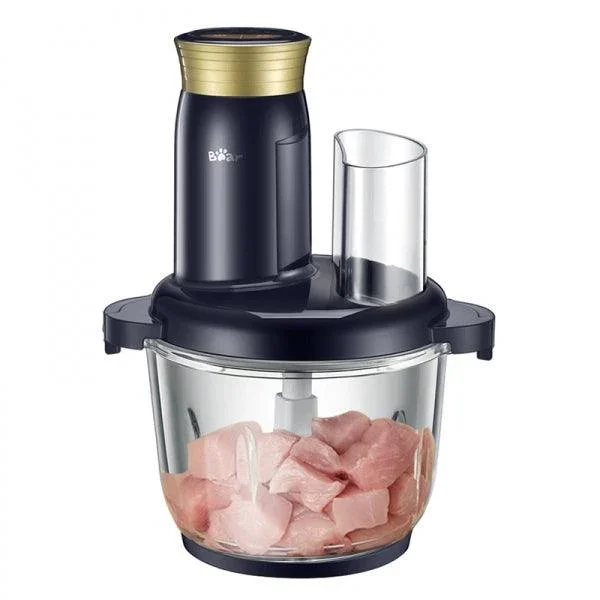 Bear QSJ-B03R2 Electric Meat Grinder & Food Chopper | 2L | 300W | Auto-Clean | Glass Bowl | 120V