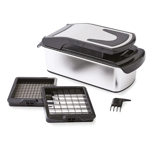 Coupe-légumes inox 2 grilles de coupe Mathon
