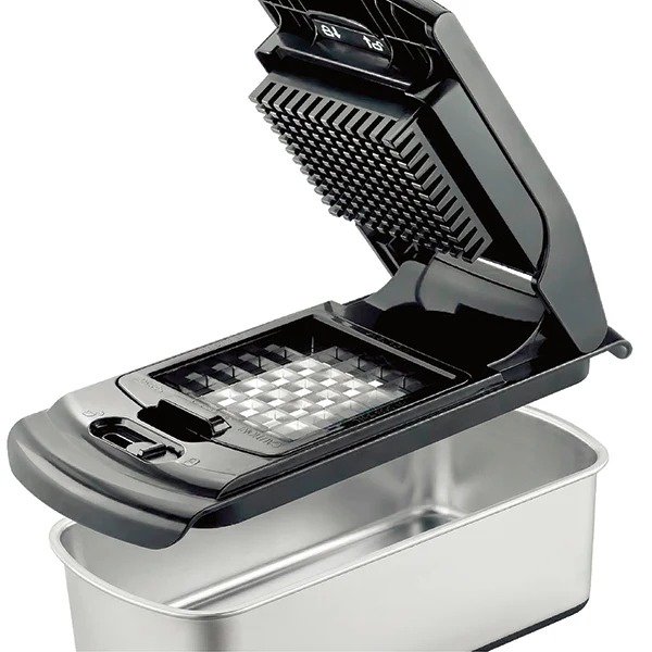 Coupe-légumes inox 2 grilles de coupe Mathon