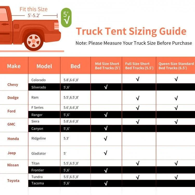 Portable Pickup Tent 92054368 with Carry Bag,for 2 Person