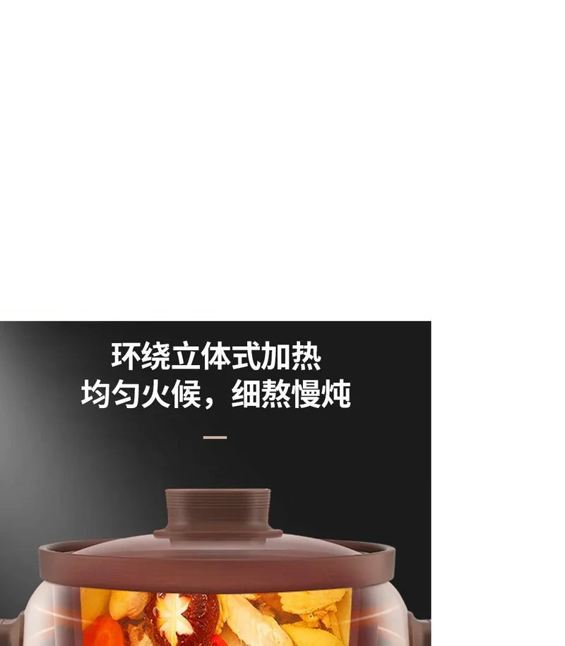 ZSD-7381: Zeno Slow Cooker, Purple Clay inner pot, 3L